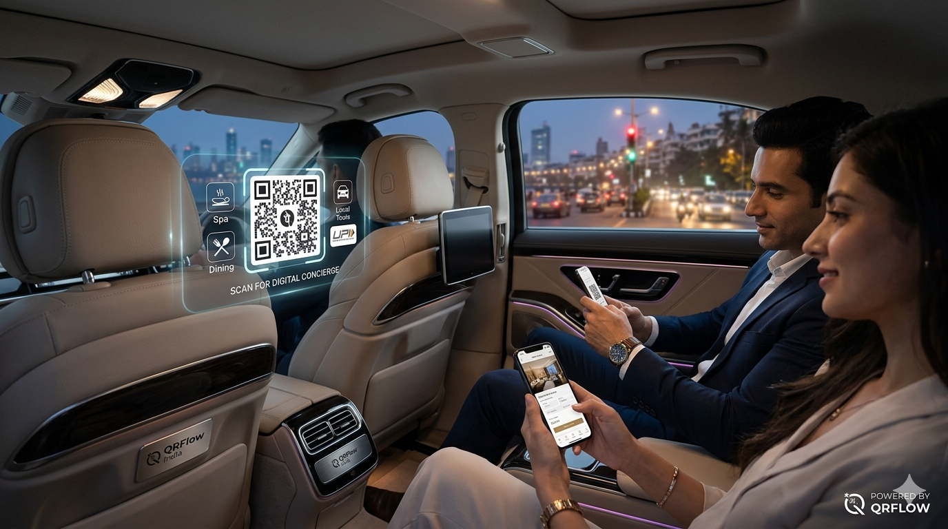 QR Code for Luxury Hotel Cabs: Transform Chauffeur Fleets into Digital Concierge Desks in India